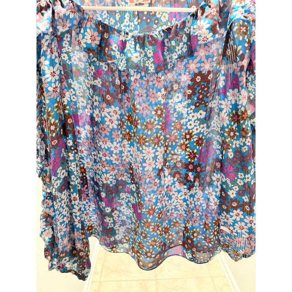 Kate Spade New York Pacific Petals Chiffon Blouse - Picture 8 of 8